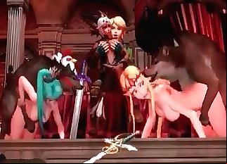 Bestiality orgy in Legend of Zelda universe